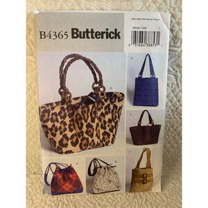 Butterick Misses Handbag Sewing Pattern B4365 - uncut 2004